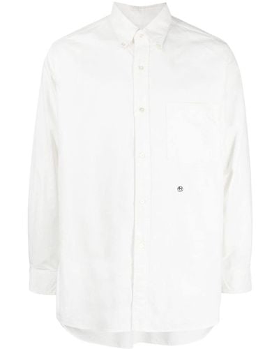Nanamica Logo-embroidered button-down shirt - Blanco
