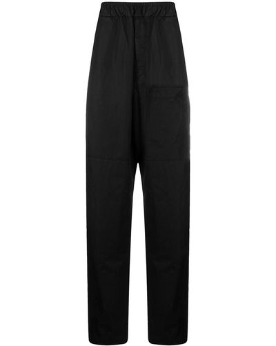 Jil Sander Elasticated Waist Wide-leg Pants - Black