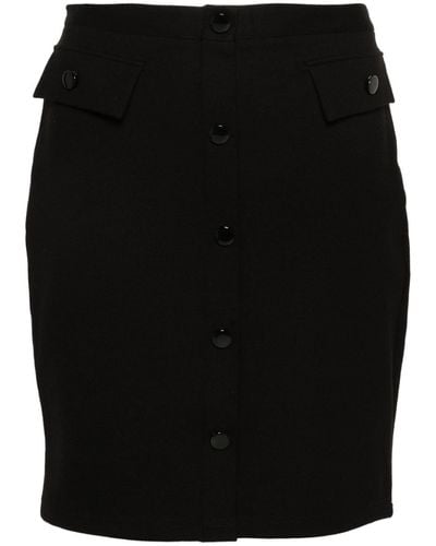 Guess USA Button-embellished Mini Skirt - Black