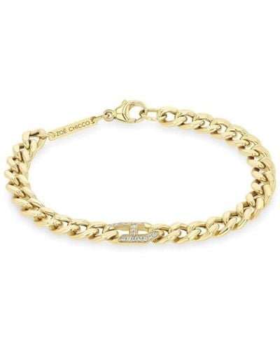 Zoe Chicco 14kt Yellow Gold Curb-chain Bracelet - Metallic