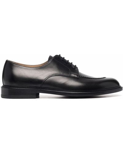 SCAROSSO Chuck Leather Derby Shoes - Black