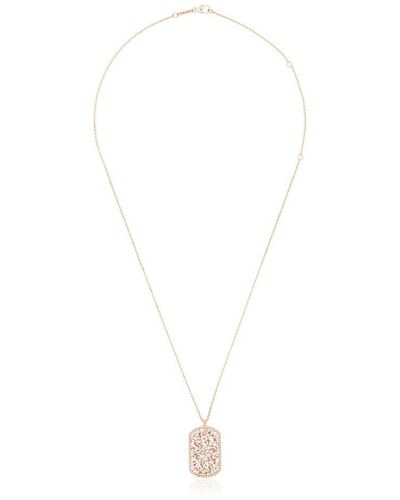 Suzanne Kalan Collier à pendentif en or rose 18ct orné de diamants - Blanc