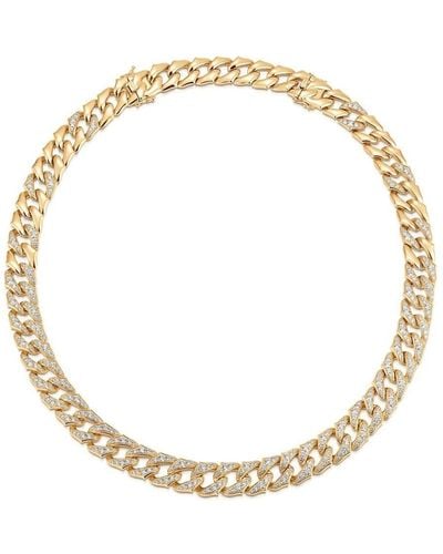 Sara Weinstock 18kt Yellow Gold Lucia Large Diamond Link Chain Necklace - Metallic