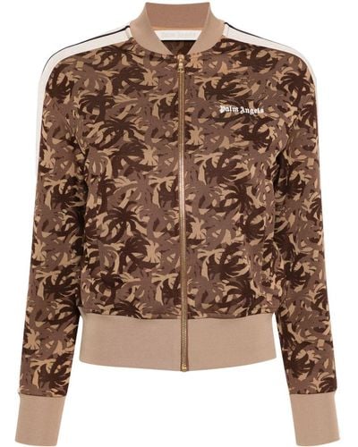Palm Angels Palm Tree-camouflage Bomber Jacket - Brown