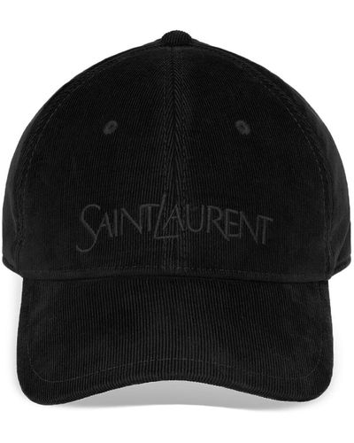 Saint Laurent Gorra con logo bordado - Negro