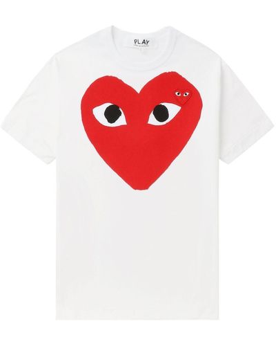 COMME DES GARÇONS PLAY Heart Logo Cotton T-shirt - Red