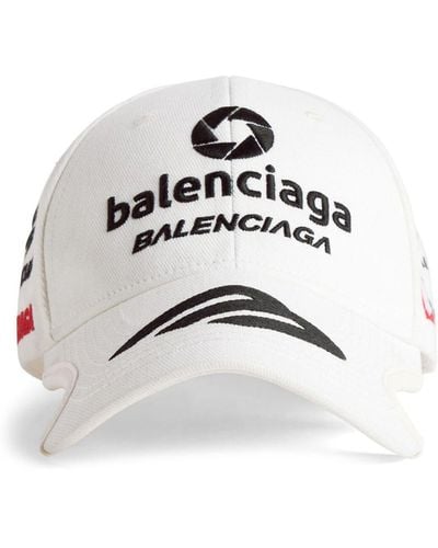 Balenciaga Honkbalpet Met Geborduurd Logo - Wit