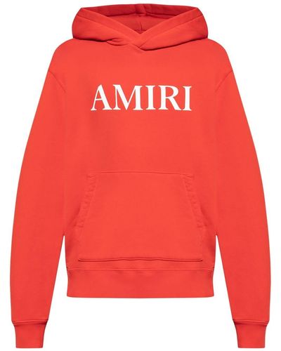 Amiri Logo-print Cotton Hoodie - Red