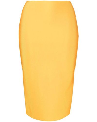 Hervé L. Leroux Bandage Pencil Skirt - Yellow