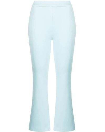 Cynthia Rowley Mid-rise Flared Cropped Trousers - Blue