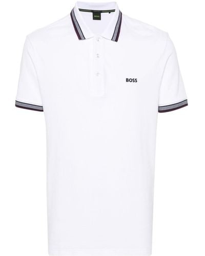 BOSS ロゴ ポロシャツ - ホワイト