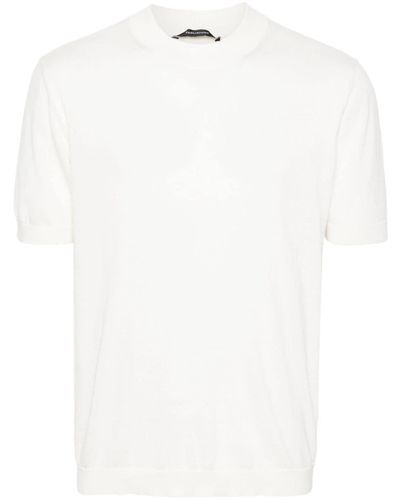 Tagliatore Fine-knit Cotton T-shirt - White