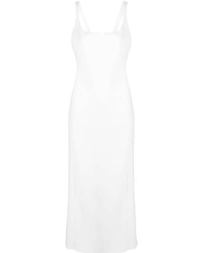 Emporio Armani Cut-out Midi Dress - White