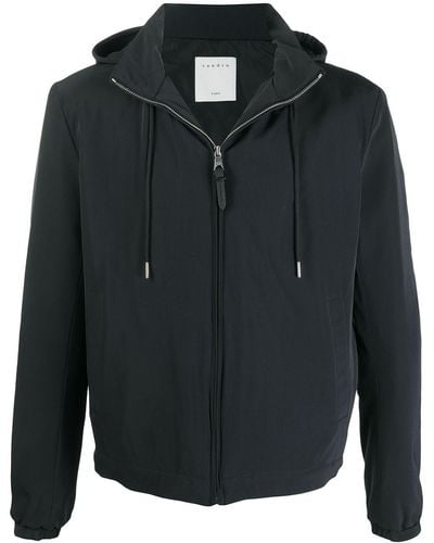 Sandro Long-sleeved Drawstring Hood Jacket - Black