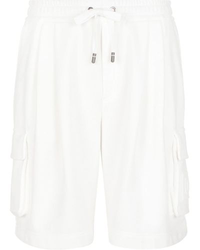 Dolce & Gabbana Logo-embossed Jersey Shorts - White
