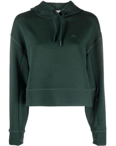 Lacoste Logo-patch Thumb-slot Hoodie - Green