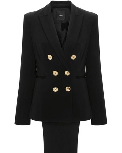 Pinko Double-breasted Suit - Black