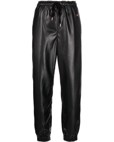 Stella McCartney Pantalones de chándal con cordones - Negro