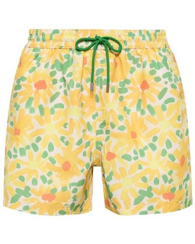 Paul Smith Daisy-print Swim Shorts - Yellow