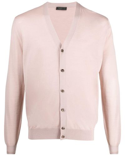 Prada Buttoned Wool Cardigan - Pink