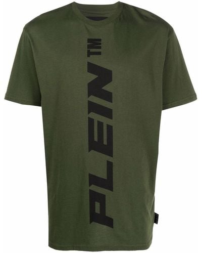 Philipp Plein T-Shirt mit Logo-Print - Grün