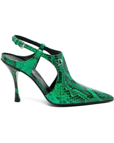 DSquared² Mary Jane 110mm Leather Pumps - Green