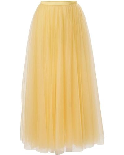 Carolina Herrera Tulle Maxi Skirt - Yellow