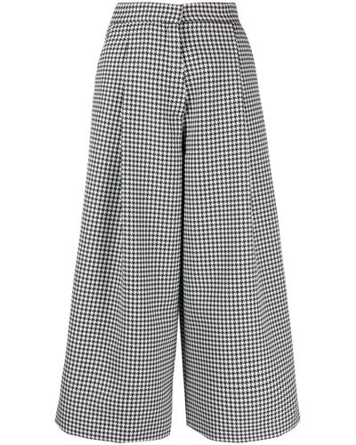 Viktor & Rolf Cropped Flared Trousers - Blue