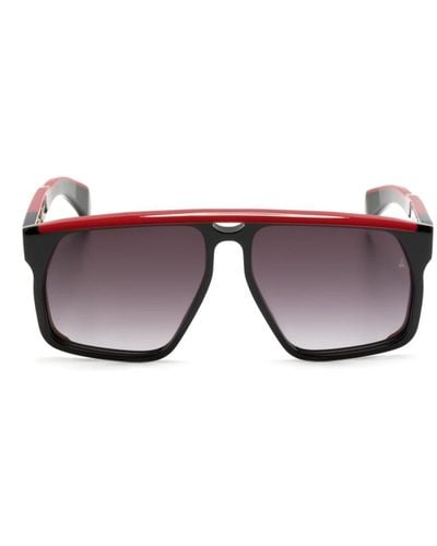 Jacques Marie Mage Neptune Sonnenbrille im Oversized-Look - Schwarz