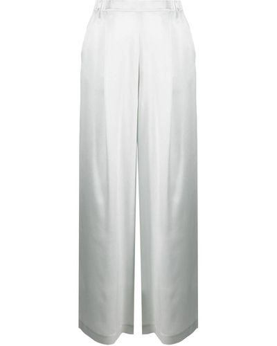 Carine Gilson Palazzo Silk Pants - White
