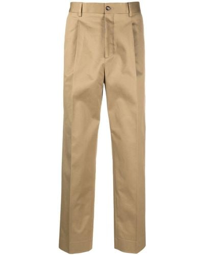 Dell'Oglio Straight-leg Tailored Trousers - Natural