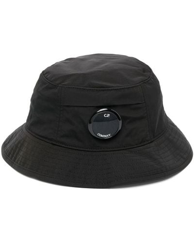 C.P. Company Cappello bucket con applicazione - Nero