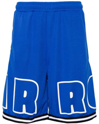 Barrow Mesh-Shorts mit Logo-Print - Blau