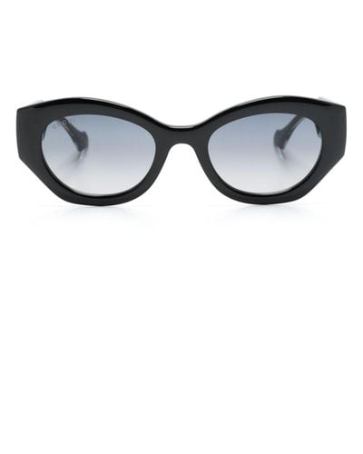 Gucci Oval-frame Sunglasses - Blue