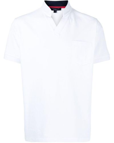 Shanghai Tang マンダリンカラー ポロシャツ - ホワイト