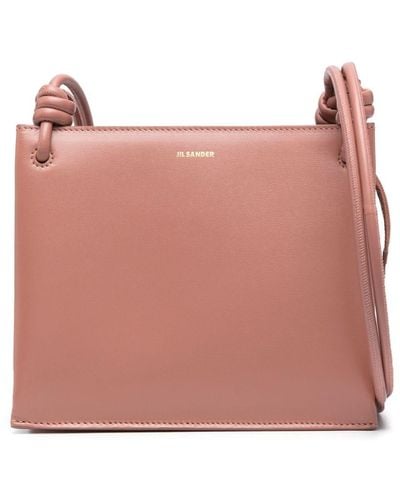 Jil Sander Medium Giro Leather Shoulder Bag - Pink