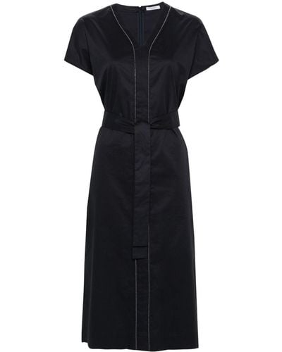 Peserico Bead-embellished Midi Dress - Black