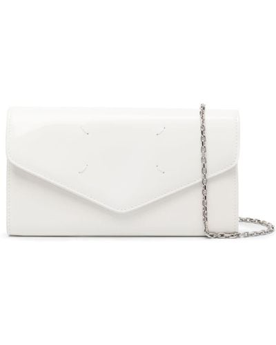 Maison Margiela Four-stitch Leather Clutch Bag - White