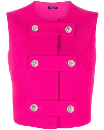 Versace Mouwloze Blouse - Roze