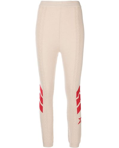 Perfect Moment Cable-knit leggings - Brown