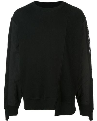 Mostly Heard Rarely Seen Asymmetrical Seam Sweatshirt - Black