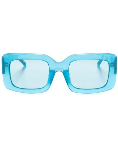 The Attico Jorja Rectangular-frame Sunglasses - Blue