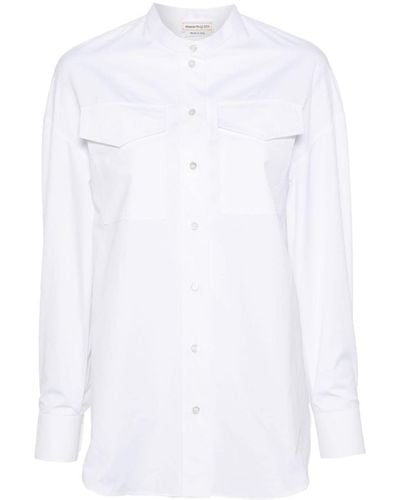 Alexander McQueen Hemd mit Stehkragen - Weiß
