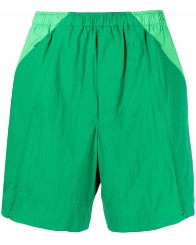 Y-3 Side-zip Track Shorts - Green