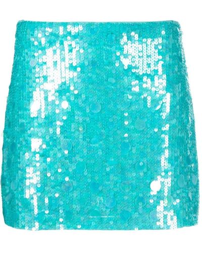 P.A.R.O.S.H. Sequin-embellished Mini Skirt - Blue