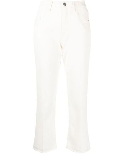 Jacob Cohen Cropped-Hose mit hohem Bund - Weiß