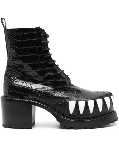 Walter Van Beirendonck Hyper Glam 85mm Leather Boots - Black