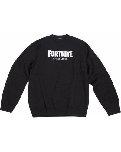 Balenciaga Fortnite Logo Sweatshirt - Black