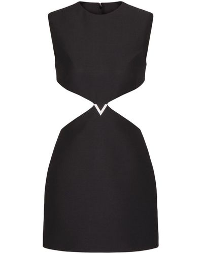 Valentino Garavani Vestido corto Crepe Couture - Negro