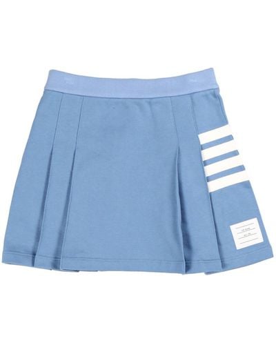 Thom Browne Stripe-detailing Cotton Skirt - Blue